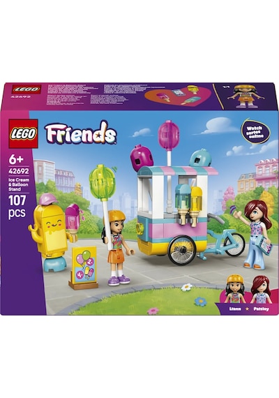 LEGO® Friends Dondurma ve Balon Standı 42692 - 6 Yaş Üzeri Çocuklar için Minifigür İçeren Yaratıcı Oyuncak Yapım Seti (107 Parça)