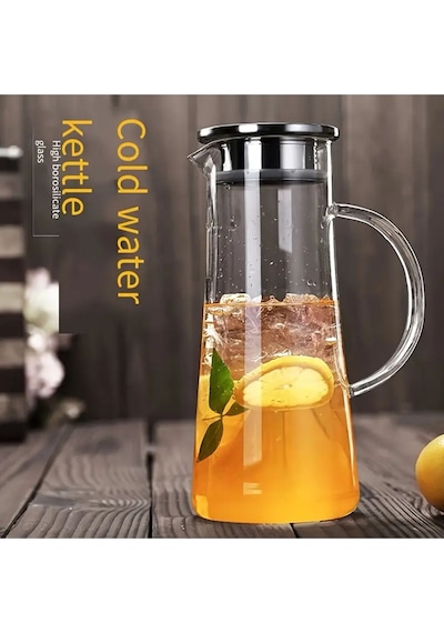 Borosilikat Cam Sürahi 1440 Ml Füme Renk