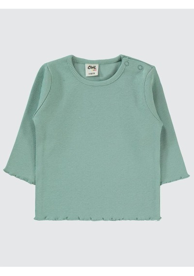 Civil Baby Kol Ucu Detaylı 6-18 Ay Sweatshirt Çağla Yeşili