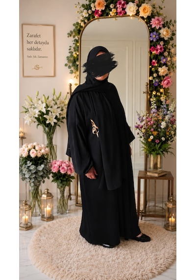 Örs Atölyesi Medine İpeği Namaz Örtüsü Siyah - Siyah