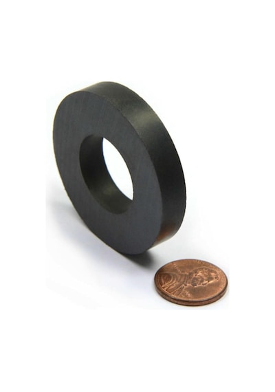 Dünya Magnet Mıknatıs, 80mm X D40mm X 15mm Güçlü Ferrit Kömür Seramik Halka Mıknatıs