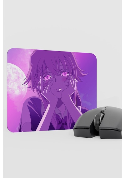 Mirai Nikki Anime V3 - 22x18 Gaming Kauçuk Kaymaz Taban Mouse Pad Fare Altlığı