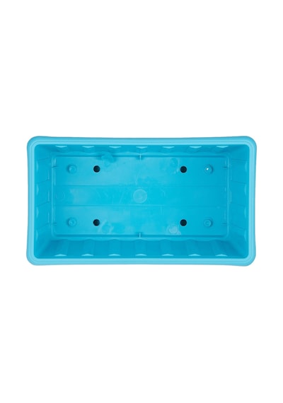 S231 Klasik Balkon Saksı Tabaklı 30cm, 4.3 Litre Turkuaz