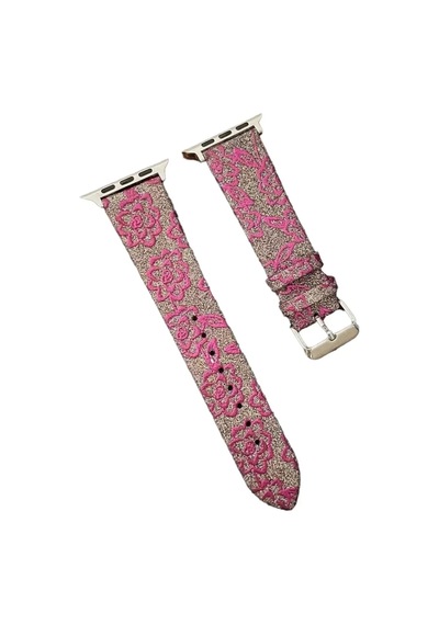 Zenviaat Newface Apple Watch Uyumlu38mm Creeper Desenli Kordon - Pembe Znv2027