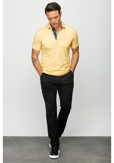 Erkek Polo Yaka T-shirt Sarı Sarı