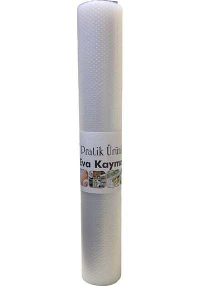 Eva Kaymaz 45cm X 10 Metre Şeffaf Kaymaz Raf Dolap İçi Ve Çekmece İçi Örtüsü Plastik Beyaz Tr Diğer