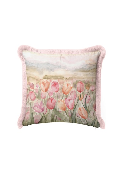 Romantik Lale Bahçe Saçaklı Yastık Kılıfı-pastel Çiçekli Country Yeşil Pembe Püsküllü Kırlent Kılıfı Buzlu Esinti Saten Romantik Lale Bahçe Saçaklı Yastık Kılıfı-pastel Çiçekli Country Yeşil Pembe Püsküllü Kırlent Kılıfı Buzlu Esinti Saten