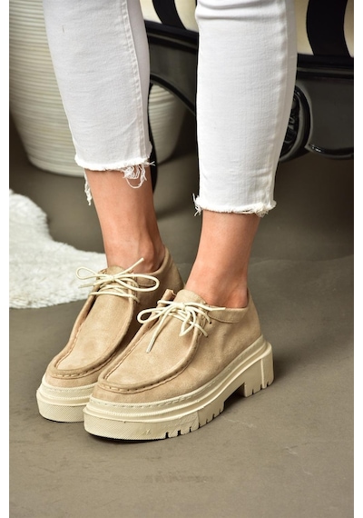 Fox Shoes R294783002 Ten Süet Kadın Ayakkabı 001
