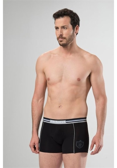 Cacharel 1323 Ikili Boxer - Siyah/Gri Melanj
