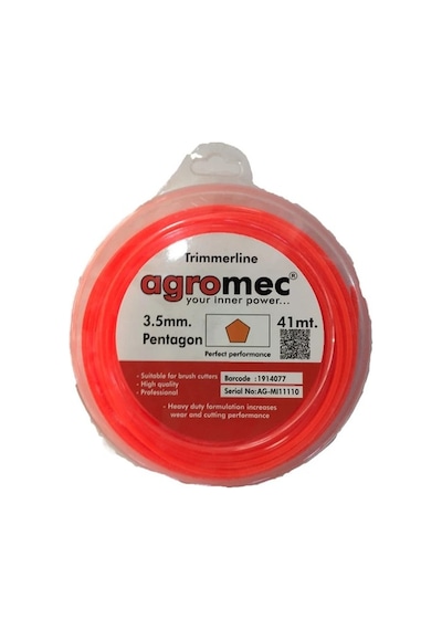 Tırpan Misinası - Agromec 4 Mm 32 Metre Beş Köşe Misina - Pembe