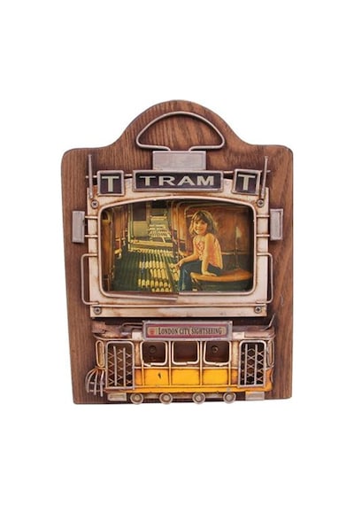 Dekoratif Metal Çerçeve Tramvay Dekorlu Vintage Hediyelik Arbltgst88q2loa58p4