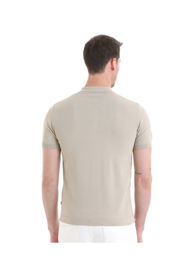 Hatemoğlu Bej Regular Fit Düz Rayon Polo Yaka Tişört 35362023c001 006 Bej
