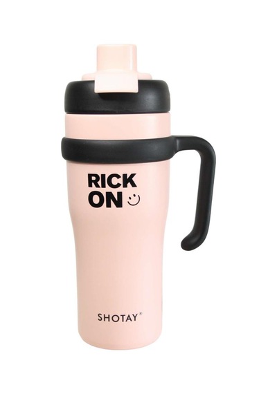 Shotay St-8919 Çift Kullanım Pipetli/rahat İçim Pembe 1000ml Çelik Termos Diğer