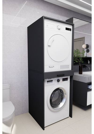 Serenity Banyo Dolabı Çamaşır Ve Kurutma Makinesi Dolabı Antr... Antrasit