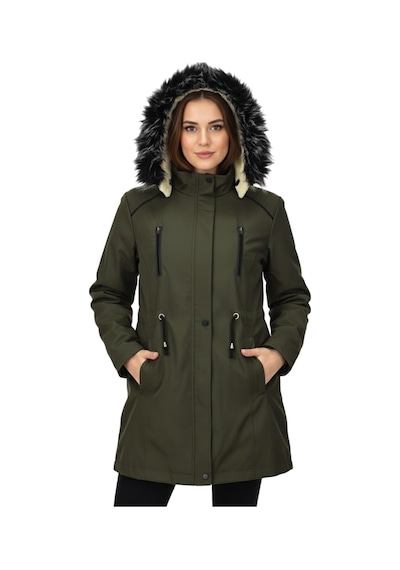 Baglan Kadın Kapüşonlu İçi Peluş Mont Bgl-st05029 Haki