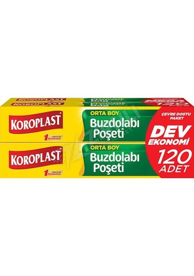 2 Adet Koroplast Buzdolabı Poşeti Orta Dev Ekonomi 120 Li