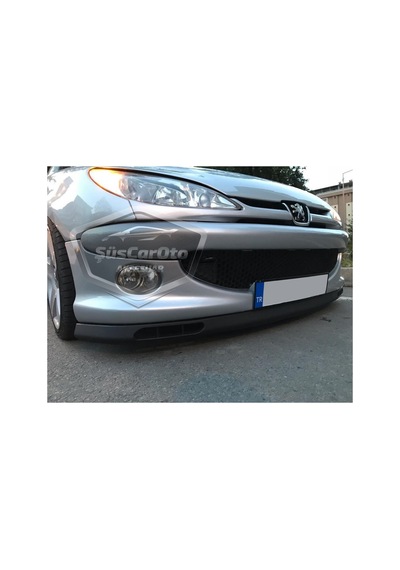 Peugeot 206 206+ 1998-2012 Uyumlu Üniversal Laguna Lip Esnek Ön Lip 2 Parça Tampon Altı Dil Karlık Ön Ek 00 Şüscaroto Aksesuar