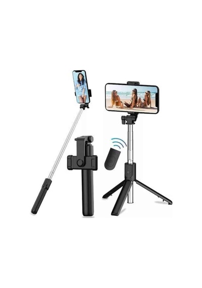 Tripod Selfie Çubuğu Bluetooth Kumandalı Kablosuz Led Işıklı Mh-hs8697-1256