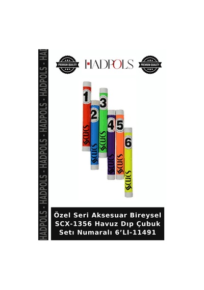 Özel Seri Aksesuar Bireysel Scx-1356 Havuz Dıp Çubuk Setı Numaralı 6 Lı-11491 Çok Renkli
