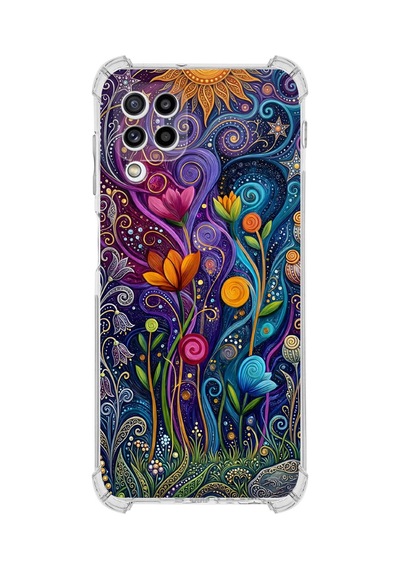 Printify Samsung Galaxy M32 İle Uyumlu Düşlerin Dansı Serisi Rüyalar Ötesi Tasarımlı Uv Baskılı Köşe Korumalı Antişok Kılıf Şeffaf