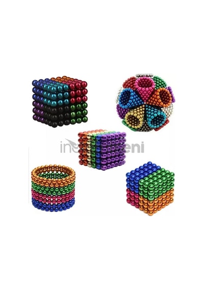 Renkli 216 Mıknatıs Neocube Mıknatıs 5mm Neodyum