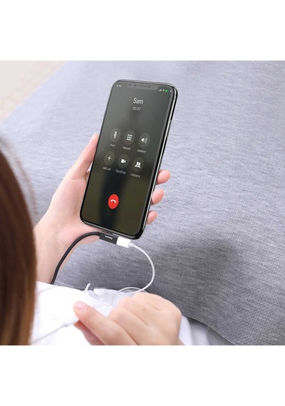 Baseus Entertaining Audio Data Kablo Usb Lightning 2A 1M Siyah