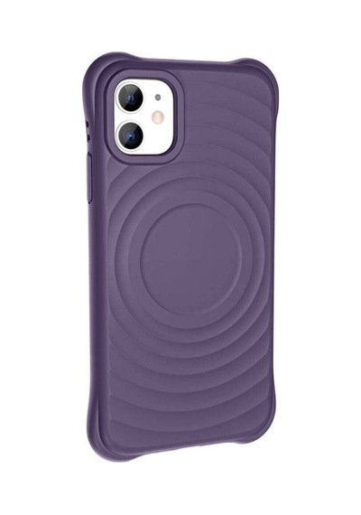 Apple Uyumlu iPhone 11 M-safe Şarj Özellikli Airbagli Mat Görünümlü Zore Hepi Kapak Derin Mor