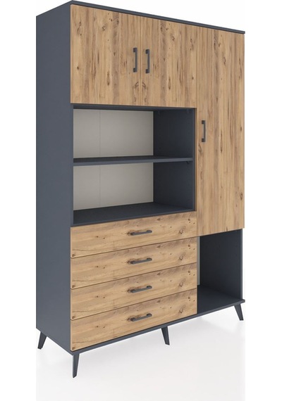 Hyperion Dolap 8 Raflı 4 Çekmeceli 3 Kapaklı 132x44x195 Antrasit-çam/çam Atlas Çam/atlas Çam - Antrasıt Hyperion Dolap 8 Raflı 4 Çekmeceli 3 Kapaklı 132x44x195 Antrasit-çam/çam Atlas Çam/atlas Çam - Antrasıt