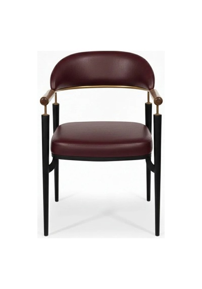 Valen Exclusive Kolçaklı Metal Sandalye Bordo