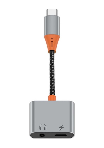 Lt10 Type-c To 3.5mm Aux Çevirici Ses Adaptörü Gri