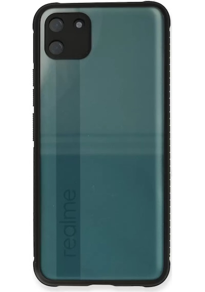Newface Realme C11 Kılıf Miami Şeffaf Silikon - Siyah