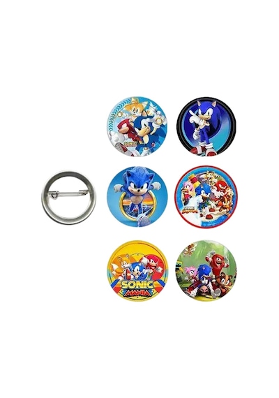 Lisanslı Yaka Çanta Rozeti Sonic 6lı Paket Pinyata İçi Küçük Hediyelikler Diğer