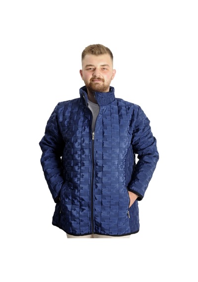 Mode Xl Büyük Beden Erkek Mont Kapitone 23623 Indigo 001