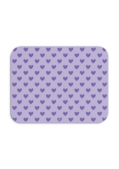 Mor Renkli Kalpli Desenli Ergonomik Mouse Pad, Kaymaz Yüzey İle Ev Ve Ofis Kullanımı İçin İdeal