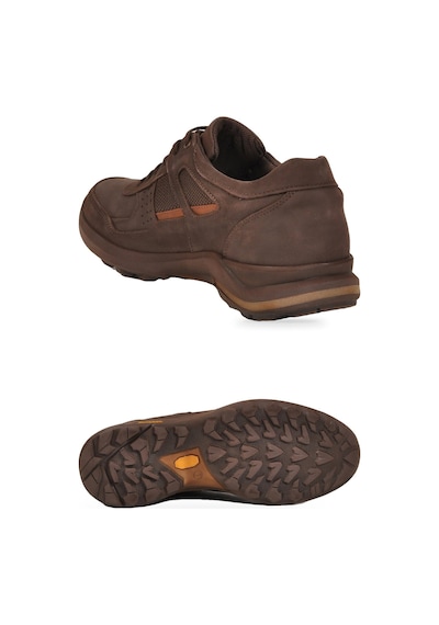 Ayakmod Kahve Hakiki Deri Bağcıklı Kaymaz Tabanlı Erkek Outdoor Trekking Ayakkabı 2055 Kahverengi