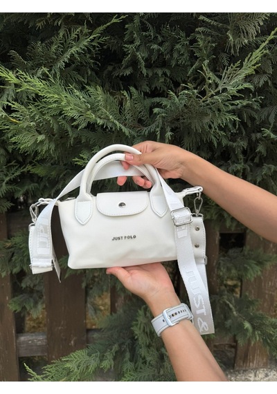 Just Polo Kadın Beyaz Günlük Kullanıma Uygun Hafif & Pratik Mini El Ve Omuz Çantası Shopper