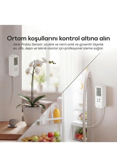 Xenon Smart Dijital Termometre / Akıllı Su Geçirmez Problu Wifi Sıcaklık Ve Nem Sensörü X7509