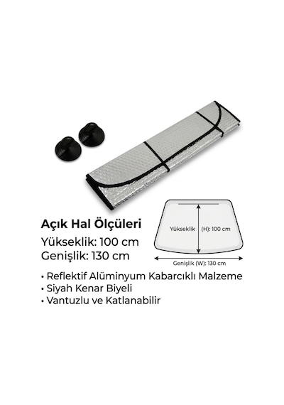 Katlanabilir Araç Ön Cam Güneşliği - Yüksek Isı Yalıtımlı Ve Uv Korumalı Oto Güneşlik - Şemsiye