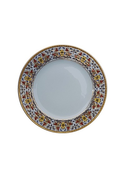 Armada Çini Prt 61 25 Cm Sarı Altın Yaldızlı Lale Karanfil Desen
