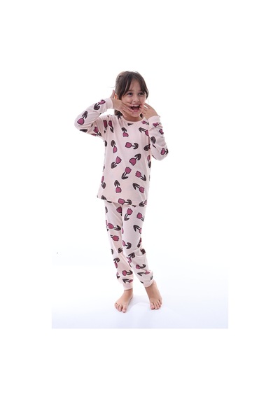 Kız Çocuk %100 Pamuklu Desenli Pijama Takımı Uzun Kollu Rahat Ev Giyimi Çok Renkli Kız Çocuk %100 Pamuklu Desenli Pijama Takımı Uzun Kollu Rahat Ev Giyimi Çok Renkli