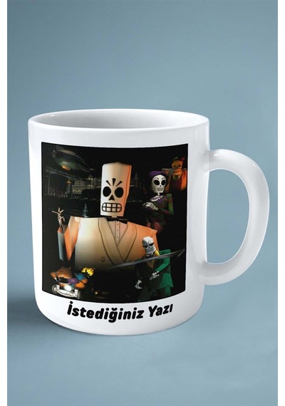 Grim Fandango Oyun Baskılı Kupa Bardak Çift Taraflı Kişiye Özel Model 1 Çok Renkli