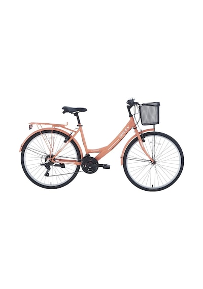 Bisan Lotus Kadın Şehir Bisikleti 44cm V 26 Jant 21 Vites Mercan Beyaz Çok Renkli