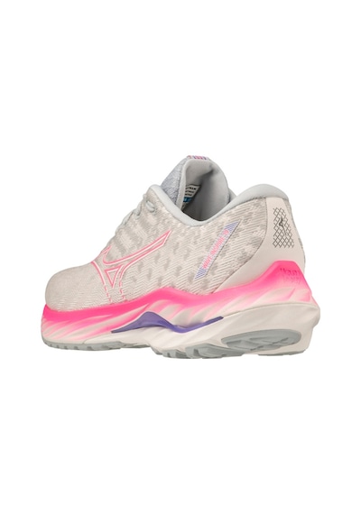 Mizuno Wave Inspire 19 Kadın Koşu Ayakkabısı Beyaz / Pembe Çok Renkli