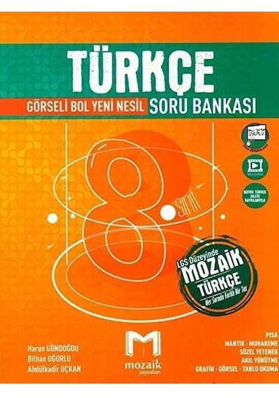Mozaik 8. Sınıf Türkçe Soru Bankası / Harun Gündoğdu / Mozaik Yayınları / 9786056952722