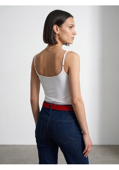 Dilvin 21200 Bra-free Askılı Top-beyaz