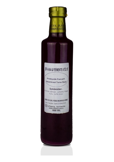 Probiyotik Pancarlı Sauerkraut 500 Ml. Turşu Suyu