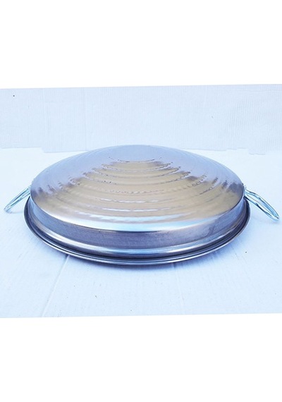 Kavurma Sacı. Kapaklı Saç Kavurma Tavası. Paslanmaz Krom 40 Cm