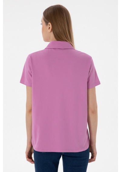 U.S. Polo Assn. Kadın Pembe Basic Polo Yaka Tişört 50305700-VR023 U.S. Polo Assn. Kadın Pembe Basic Polo Yaka Tişört 50305700-VR023