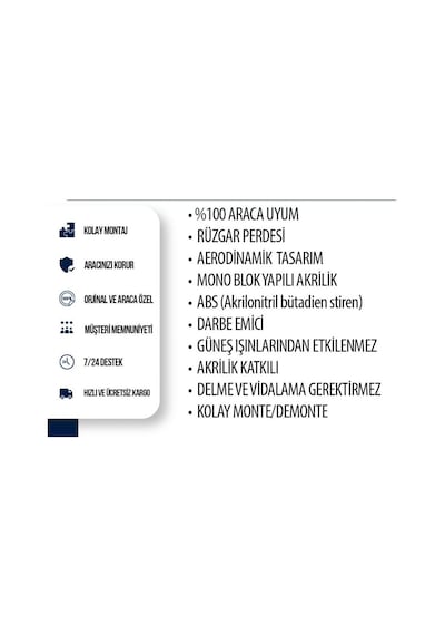 Volkswagen Caddy 2021- Cappafe Kaput Rüzgarlığı