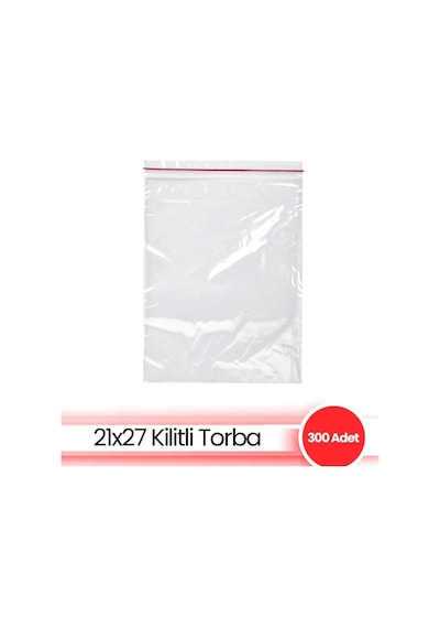 Kilitli Poşet 21x27 30 Mic. 300 Ad.